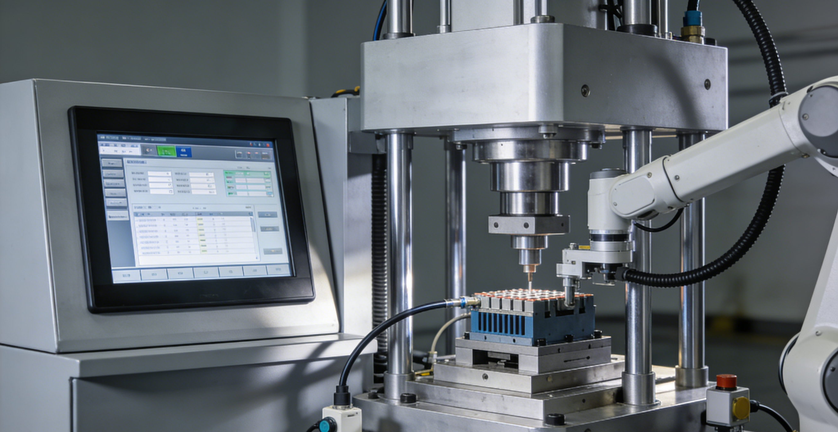 工業(yè)觸摸一體機電堆組裝壓機中的應(yīng)用